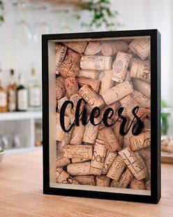 Скарбничка для винних корків з принтом &laquo;Cheers&raquo; з написом, 30.5&times;21.5&times;4 см VIN_20A001 фото