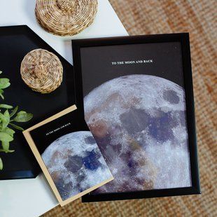 Постер у рамці A3 з написом &laquo;To the moon and back&raquo;, 30&times;42 см MT3_20L009 фото