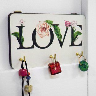 Настінна ключниця з романтичним написом &laquo;Love&raquo;, 10&times;15 см KEDL_21S003 фото