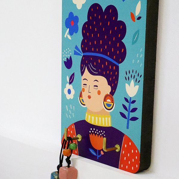 Настінна ключниця з принтом &laquo;Woman&raquo;, 10&times;15 см KEDL_21S001 фото