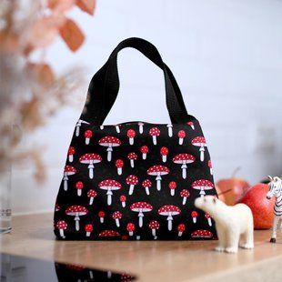 Термосумка Lunch Bag з оформленням &laquo;Мухомори&raquo; на блискавці, 24&times;12&times;17 см LUN_24S011 фото