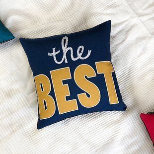 Декоративная подушка из габардина с принтом &laquo;The best&raquo;, 40&times;40 см 4P_FAM024 фото