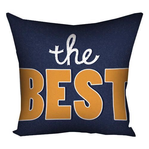 Декоративна подушка з габардину з принтом &laquo;The best&raquo;, 40&times;40 см 4P_FAM024 фото