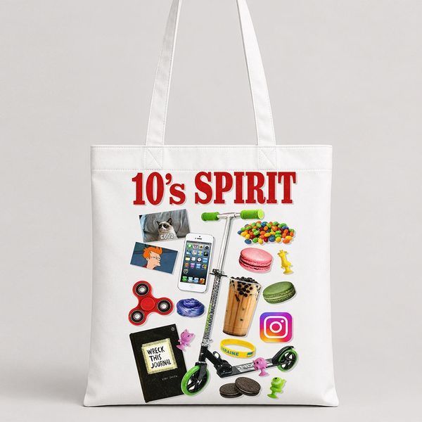 &laquo;10' spirit&raquo; &mdash; текстильна еко-сумка Market (шопер) з авторським оформленням, 38&times;40 см KOTC_26L015 фото