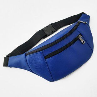 Поясна сумка-бананка Bumbag з екошкіри: відтінок &laquo;ультра-синій&raquo;, 27&times;16 см EBB2_SI фото