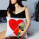 Декоративна наволочка з габардину з романтичним написом &laquo;Усе, що я люблю&raquo;, 40&times;40 см 4N_19L021_UKR фото 4