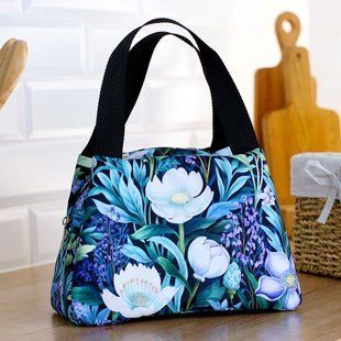 &laquo;Дивовижні квіти&raquo; &mdash; термосумка Lunch Bag з квітковим мотивом на блискавці, 24&times;12&times;17 см LUN_24S016 фото