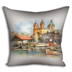Декоративная подушка из габардина с принтом &laquo;Міський пейзаж&raquo;, 30&times;30 см 3P_PW005 фото