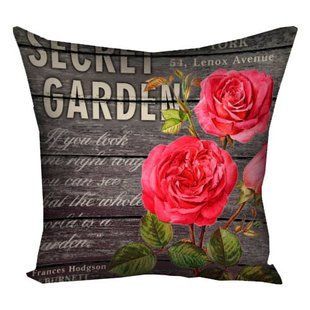 Декоративная подушка из габардина с принтом &laquo;Secret garden&raquo;, 40&times;40 см 4P_BOT024 фото
