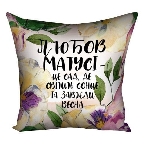 Декоративна подушка з габардину з весняним квітковим принтом, 50&times;50 см 5P_21M019 фото