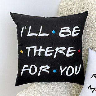 Декоративна подушка з габардину з принтом &laquo;Friends. I'll be there for you&raquo;, 40&times;40 см 4P_DR001 фото