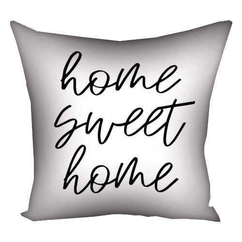 Декоративна подушка з габардину з принтом &laquo;Home sweet home&raquo;, 40&times;40 см 4P_CASA055 фото