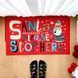 Придверний килимок з принтом з принтом &laquo;Santa, please stop here&raquo; з декоративним друком, 45&times;75&times;0.4 см KOV_20S023 фото 1