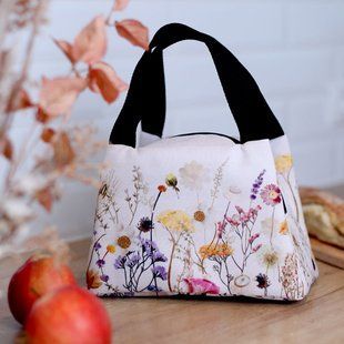 &laquo;Польові квіти&raquo; &mdash; термосумка Lunch Bag для щоденного використання на блискавці, 24&times;12&times;17 см LUN_24S032 фото