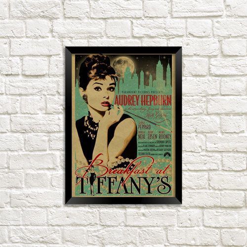 Постер в рамке A3 с надписью &laquo;Breakfast at Tiffany`s&raquo;, 30&times;42 см MT3_21L007_BL фото