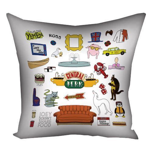 Декоративна подушка з габардину з принтом &laquo;Central perk Friends&raquo;, 40&times;40 см 4P_CASA045 фото