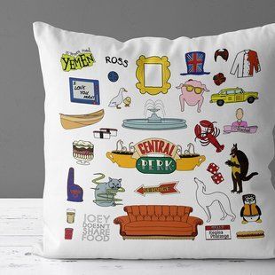Декоративная подушка из габардина с принтом &laquo;Central perk Friends&raquo;, 50&times;50 см 5P_CASA045 фото