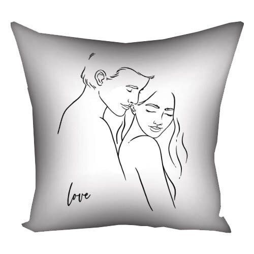 Декоративна подушка з габардину з романтичним написом &laquo;Love&raquo;, 50&times;50 см 5P_21L002 фото