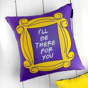 Декоративна подушка з габардину з принтом &laquo;I`ll be there for you&raquo;, 40&times;40 см 4P_21L027 фото