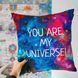 Декоративна подушка з габардину з принтом &laquo;You are my universe!&raquo;, 50&times;50 см 5P_15L066 фото 1