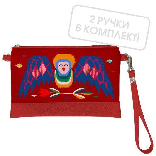 Жіночий клатч через плече з оформленням &laquo;Янгол&raquo; на блискавці, 25&times;15 см KL_24J039_KR фото