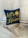 Декоративна подушка з габардину з принтом &laquo;Let's stay home&raquo;, 30&times;30 см 3P_21NG011 фото 1