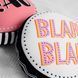 Кругла декоративна подушка з принтом &laquo;Blah Blah&raquo; PP_JOY004 фото 2