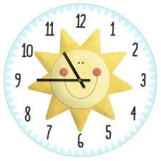 Годинник настінний круглий, 36 см Сонце