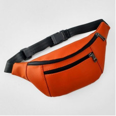 Сумка на пояс, бананка BUMBAG (екошкіра), колір морквяний