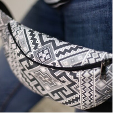 Сумка бананка BUMBAG Орнамент сірий
