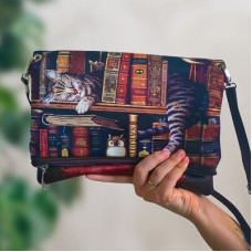 Сумка на плече жіноча Pretty Кіт в книгах