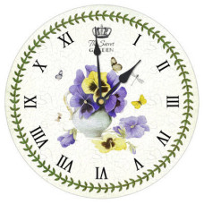 Годинник настінний круглий, 36 см Квіти
