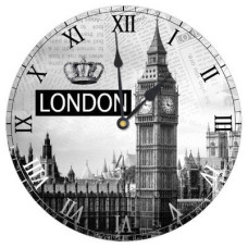 Годинник настінний круглий, 36 см Лондон