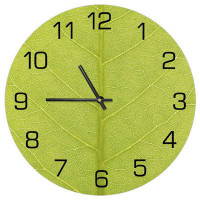 Годинник настінний круглий, 36 см Листок