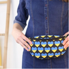 Сумка бананка BUMBAG Патріотичні серця