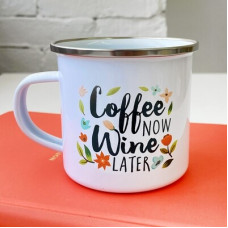 Чашка металева Camper Coffee now wine later