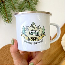 Чашка металева Camper Home is where you park it