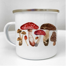 Чашка металева Camper Грибочки в рядочок