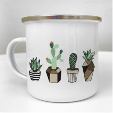 Чашка металева Camper Кактуси