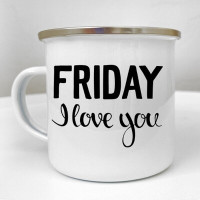 Чашка металева Camper Friday I love you