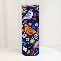 Термочашка з принтом Казкові птахи