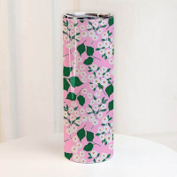 Термочашка з принтом Білі квіточки