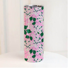 Термочашка з принтом Білі квіточки