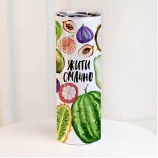 Термочашка з принтом Жити смачно