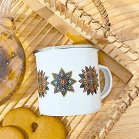 Чашка металева Camper Зелено-золоті зірки