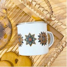 Чашка металева Camper Зелено-золоті зірки