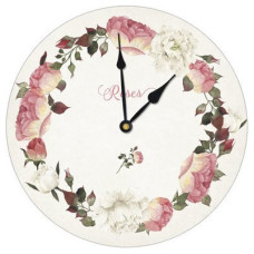 Годинник настінний круглий, 36 см Троянди у вінку
